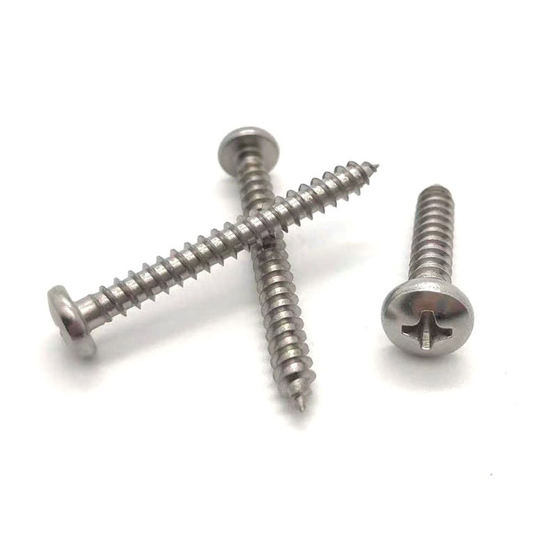 Stainless steel screws for hardware and mechanical applications.