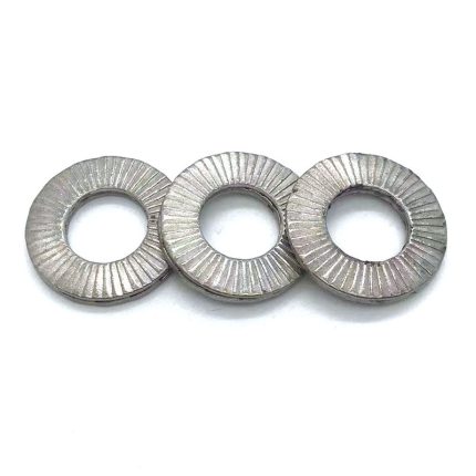 Self-locking washer for secure fastening applications, DIN 25201 standard, made of durable metal.