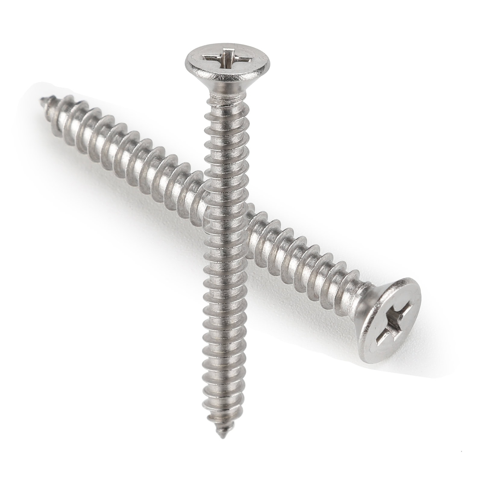 Countersunk Flat Head Phillips Self Tapping Screw Self tapping screw with flat head and Phillips drive for secure fastening.