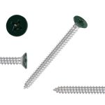 Self tapping screw with flat head and Phillips drive for metal and plastic applications.