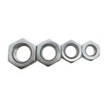 Hex Nut DIN 934, stainless steel, various sizes for fastening applications.