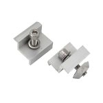 Aluminum adjustable clamp for solar panel mounting systems, durable and corrosion-resistant.