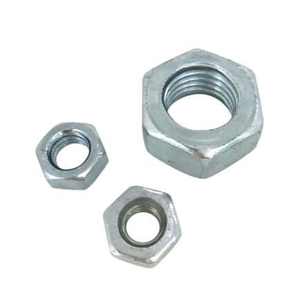 Hex Nut for DIN 934 standard, high-quality steel, corrosion-resistant finish.