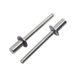 Closed end blind rivet for secure fastening in mechanical applications.