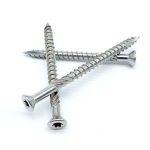 High-quality countersunk flat head Torx deck screw with knurled head for secure fastening.