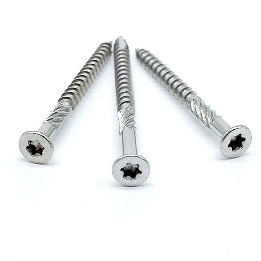 Countersunk Flat Head Torx Deck Screw with Knurled Head High-quality countersunk flat head Torx deck screws with knurled head for secure fastening.