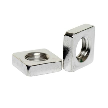 Square thin nut for mechanical fastening applications.