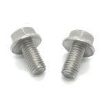 Hexagon flange bolts without serrated, made for mechanical fastening applications.