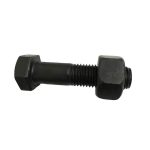 Hex bolt for steel construction applications, durable and reliable for structural integrity.