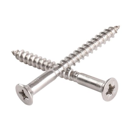 High-quality stainless steel countersunk wood screws for woodworking projects.