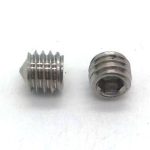 Hexagon socket set screw with cone point for secure fastening.