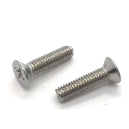Phillips flat head machine screws for precise fastening applications.