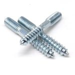 Dowel wood screws for furniture assembly, featuring double-ended design for secure fastening.