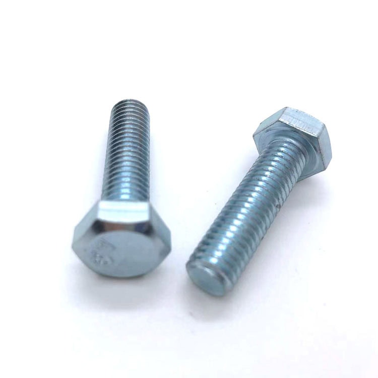 Hex bolts for mechanical and hardware applications, made of durable metal.