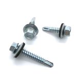 Self-drilling hex head roofing screw for metal roofing applications.