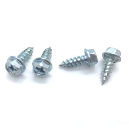 Self tapping screws with hex heads for easy installation and secure fastening.