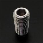 Hexagon socket set screw with internal drive for secure fastening.