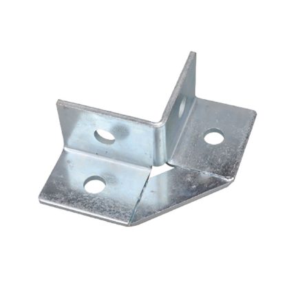 Metal stamping fastener with holes for mechanical and hardware applications.