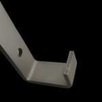 Stainless steel solar roof hook for photovoltaic panel mounting.