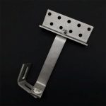 Adjustable roof hook for solar kits, designed for secure attachment on various roof types.