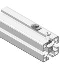 High-quality aluminum profile with T nut and spring nut for secure fastening in modular framing syst.