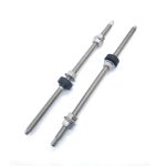 Stainless steel A2 solar hanger bolts for metal roofing and solar panel mounting.