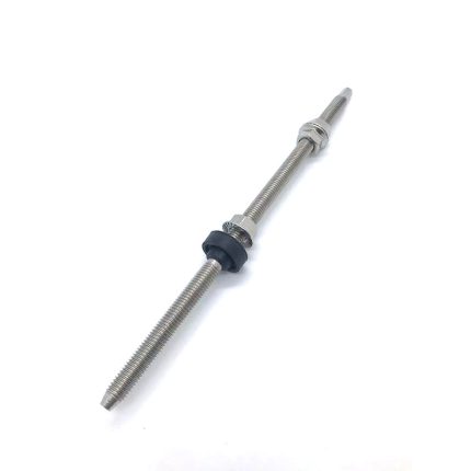 Bolt for solar panel mounting in steel structures, made of durable stainless steel.