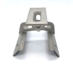 Stainless steel adjustable clamp for solar panel mounting and hardware applications.