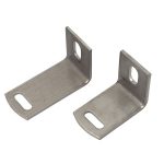 Stainless steel cladding angle brackets for stone and marble installation.