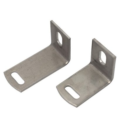 Stainless steel cladding angle brackets for stone and marble installation.