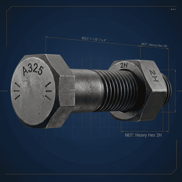 High-quality steel bolt with hex head and threading, ideal for heavy-duty applications.