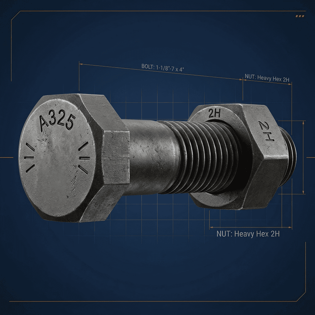 High-quality steel bolt with hex head and threading, ideal for heavy-duty applications.