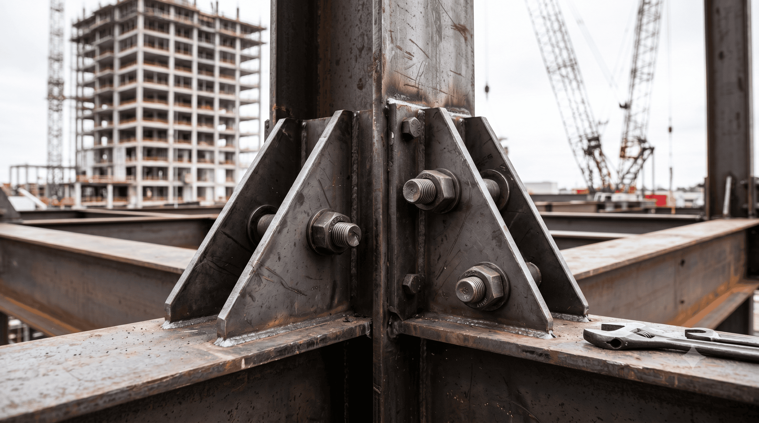 Heavy hex structural bolts and nuts used in steel construction